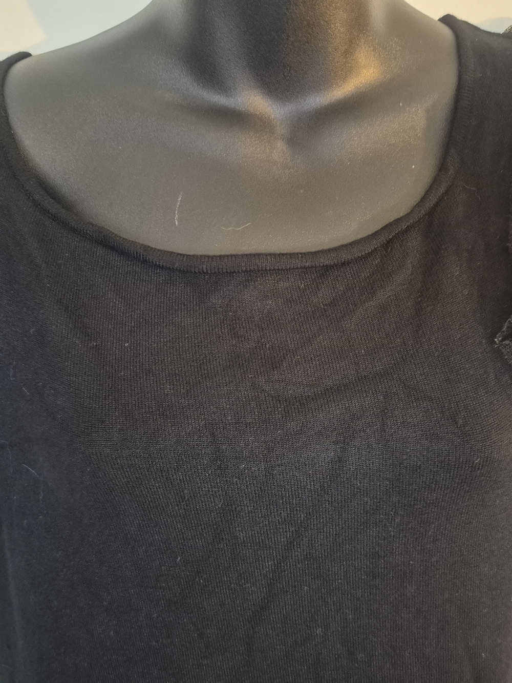 Candie's Black Mini Dress with Lace Ruffle Sleeves - Picture 3 of 3